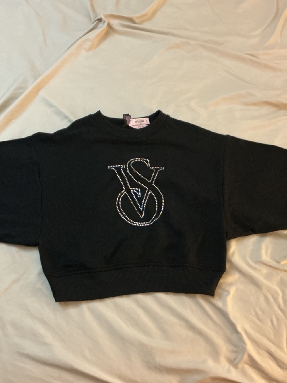 Victoria’s Secret black sweatshirt with bling logo - Picture 2 of 4